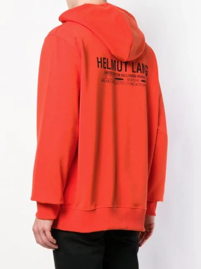 Shop Helmut Lang Halloween Printed Hoodie - Orange