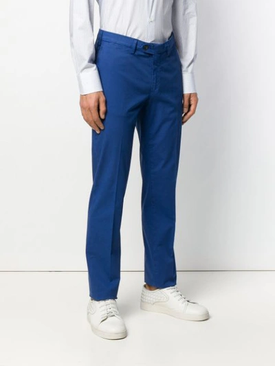 Shop Canali Straight-leg Trousers In Blue