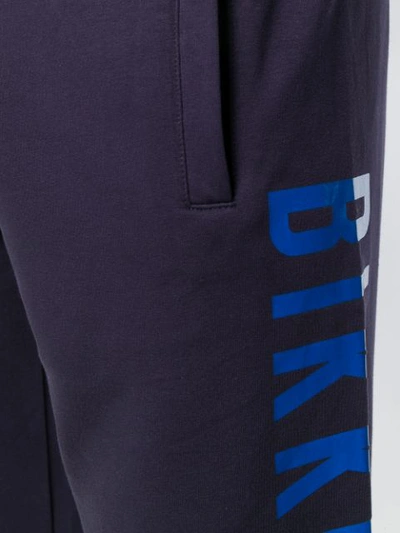 Shop Dirk Bikkembergs Side Logo Track Pants - Blue