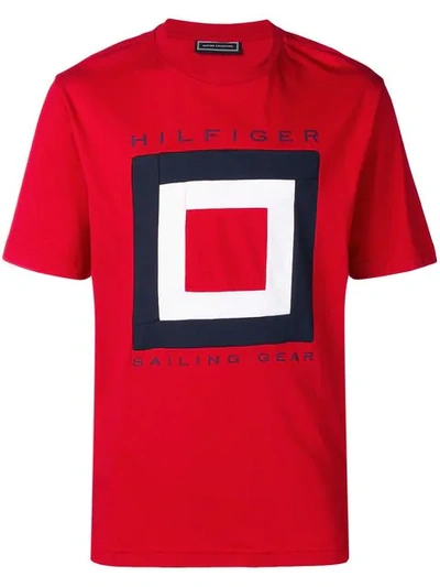 Shop Tommy Hilfiger Logo Printed T In Red