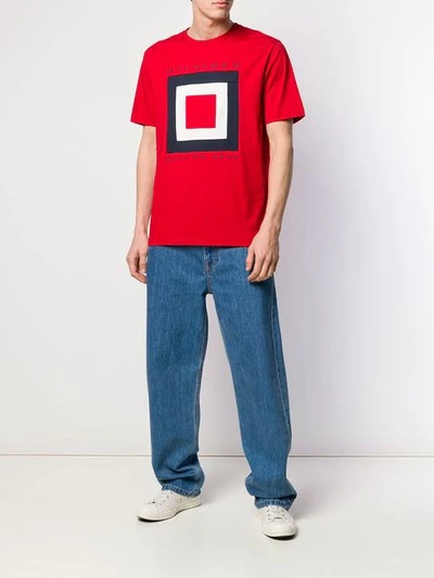 Shop Tommy Hilfiger Logo Printed T In Red