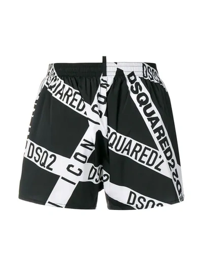 DSQUARED2 LOGO泳裤 - 黑色