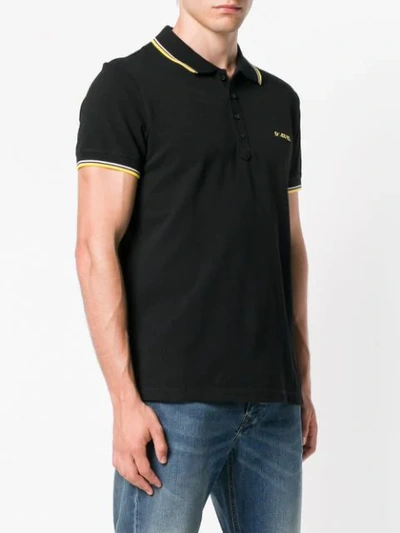 Shop Diesel T-randy Polo Shirt In Black