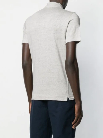 Shop Massimo Alba Short Sleeved Polo Shirt In Grey
