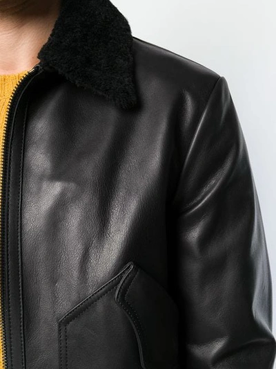 Shop Al Duca D'aosta Leather Jacket In Black