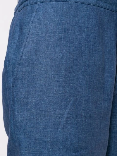 Shop Brioni Wide Leg Trousers In Blue