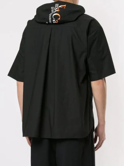 Shop Yoshiokubo Hooded Shirt In Black