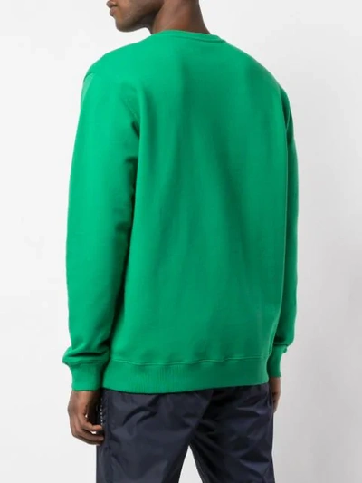 Shop Givenchy Paris Logo Sweatshirt In Green