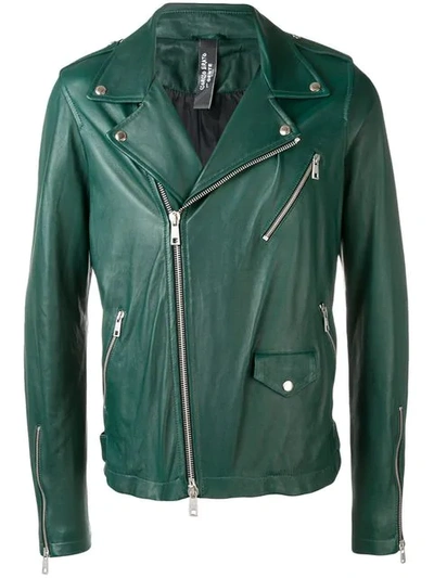Shop Giorgio Brato Classic Biker Jacket - Green
