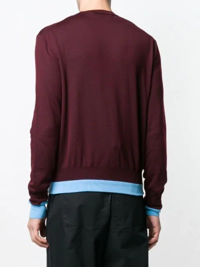 Shop Marni Layered Style Sweater In Red
