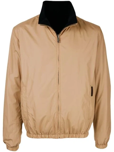 Shop Dolce & Gabbana Reversible Lightweight Jacket In Brown