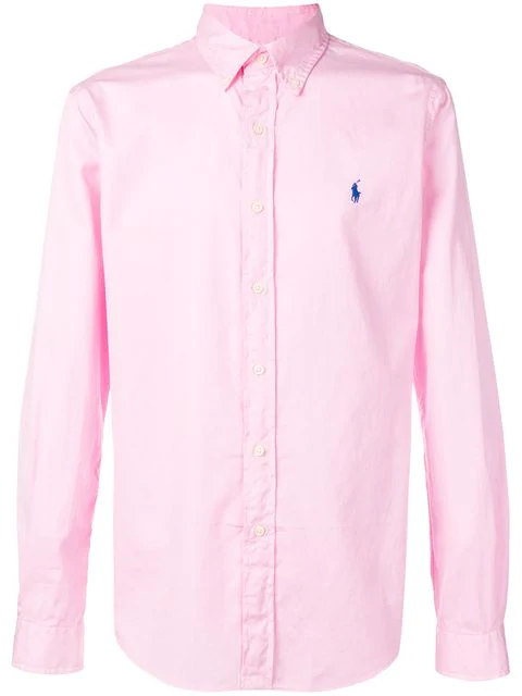 pink slim fit ralph lauren shirt