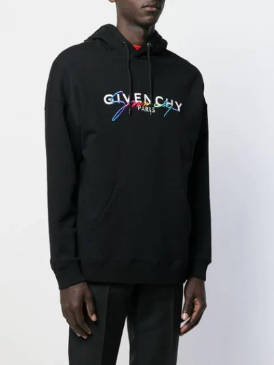 Shop Givenchy Signature Hoodie In Black