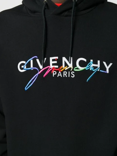 Shop Givenchy Signature Hoodie In Black