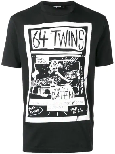Dsquared2 64 Twins T-shirt In Black | ModeSens