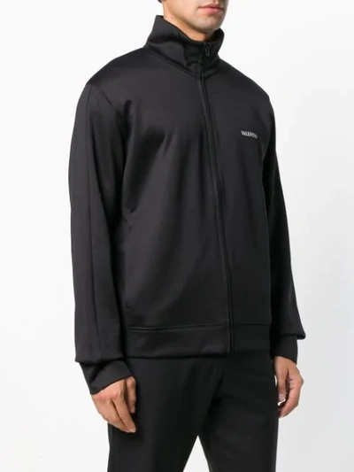 Valentino Zip Front Sports Jacket In Black