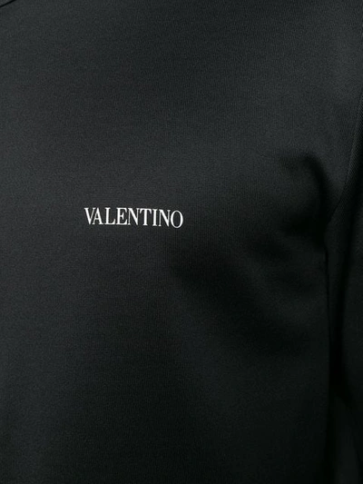 Shop Valentino Zip Front Sports Jacket In Black