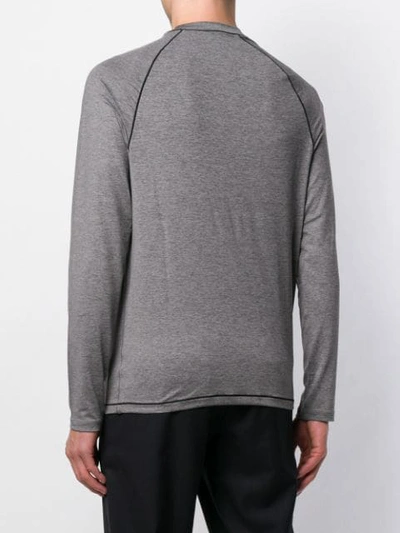 Shop Michael Kors Logo Sports Sweatshirt In Grey