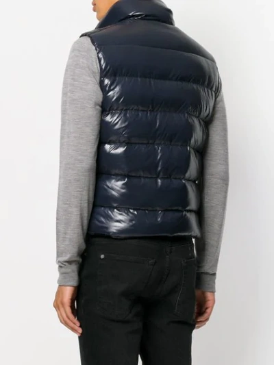 Shop Moncler Gilet In Blue