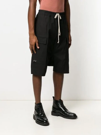 Shop Rick Owens Elasticated Waist Shorts In Black