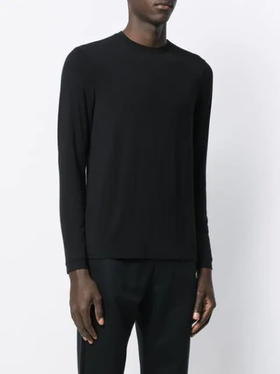Shop Giorgio Armani Jersey Sweatshirt In Black
