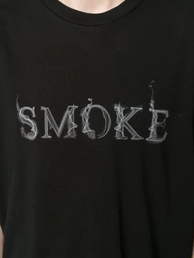 Shop Amiri Printed 'smoke' T In Black