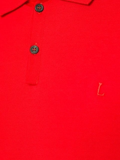 Shop Lanvin Basic Polo Shirt - Red