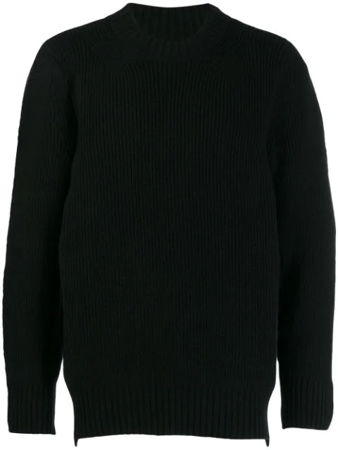 black knitted sweatshirt
