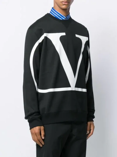 Shop Valentino Vlogo Sweatshirt In Black