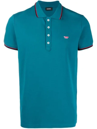 Shop Diesel T-randy-new Polo Shirt In Blue