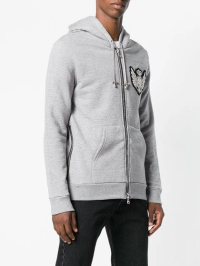 logo zipped hoodie