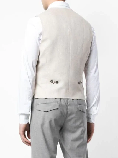 Shop Brunello Cucinelli Button Up Vest In Neutrals