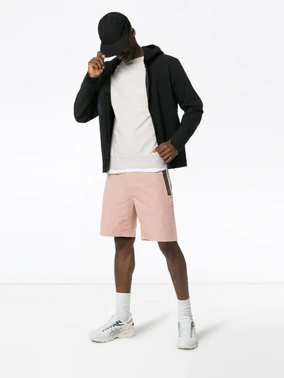 Shop Stone Island Shadow Project Zip Pocket Knee-length Bermuda Shorts In Pink