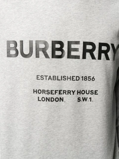 BURBERRY HORSEFERRY PRINT COTTON SWEATSHIRT - 灰色