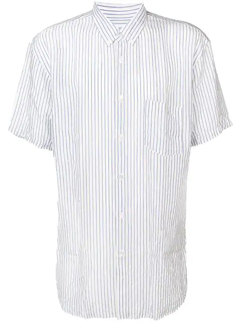 comme des garcons striped short sleeve shirt