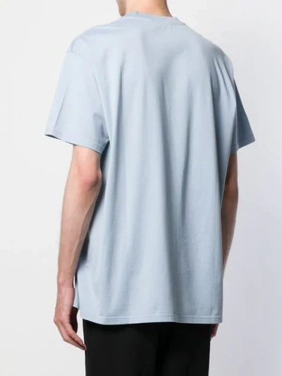 Shop Givenchy Contrast Logo T In 451 Pale Blue