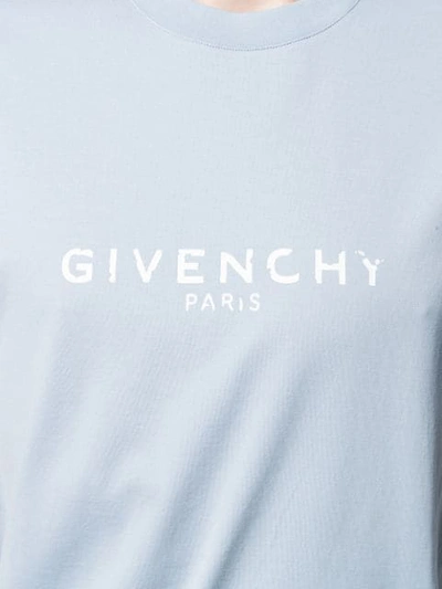 Shop Givenchy Contrast Logo T In 451 Pale Blue