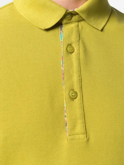 Shop Etro Embroidered Logo Polo Shirt In Green