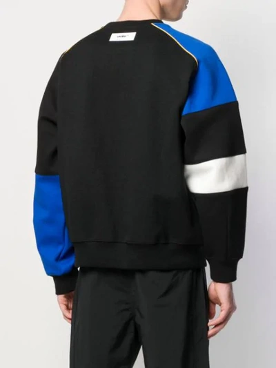 Shop Ader Error Paneled Logo Print Sweatshirt In Black