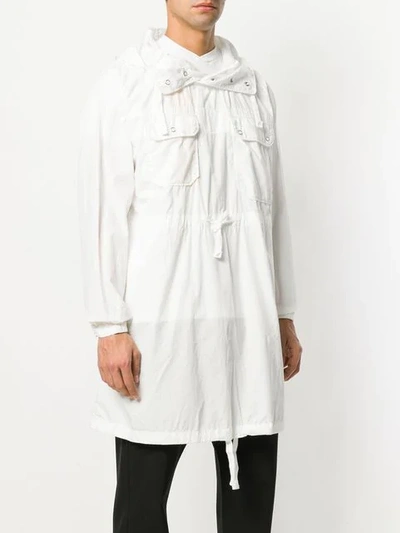 Shop Engineered Garments Hooded Parka In White