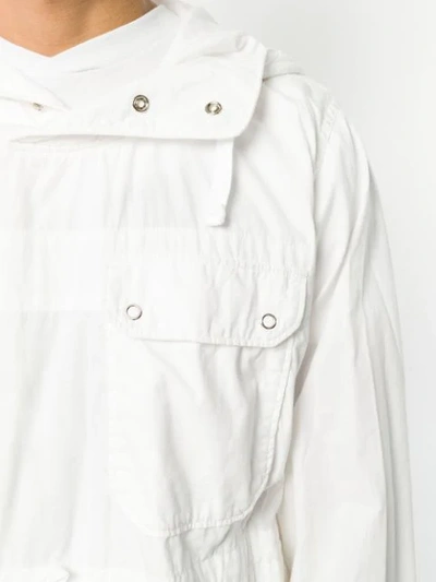 Shop Engineered Garments Hooded Parka In White