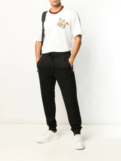 Shop Dolce & Gabbana Logo Plaque Track Trousers In Black