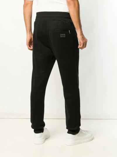 Shop Dolce & Gabbana Logo Plaque Track Trousers In Black