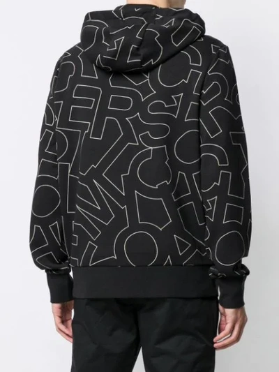 Shop Michael Michael Kors Graphic Logo Print Hoodie In Black