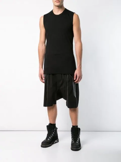 Shop Rick Owens Fitted Tank Top In Black