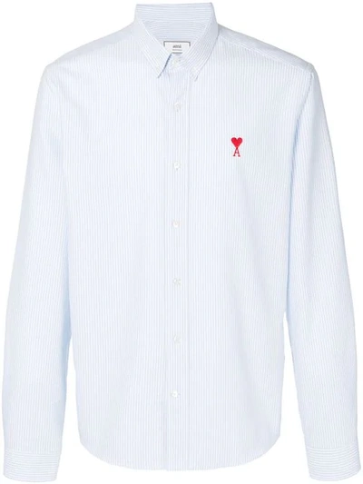 Shop Ami Alexandre Mattiussi Ami De Coeur Button-down Shirt In Blue