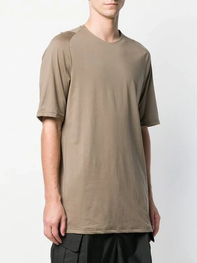 Shop Devoa Round Neck T-shirt In Grey