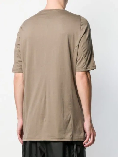 Shop Devoa Round Neck T-shirt In Grey