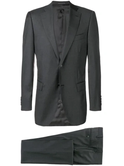 Shop Caruso Single Breasted Suit In Grey