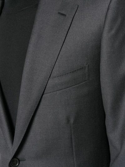Shop Caruso Single Breasted Suit In Grey